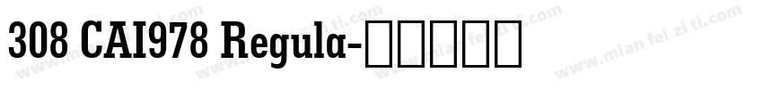 308 CAI978 Regula字体转换